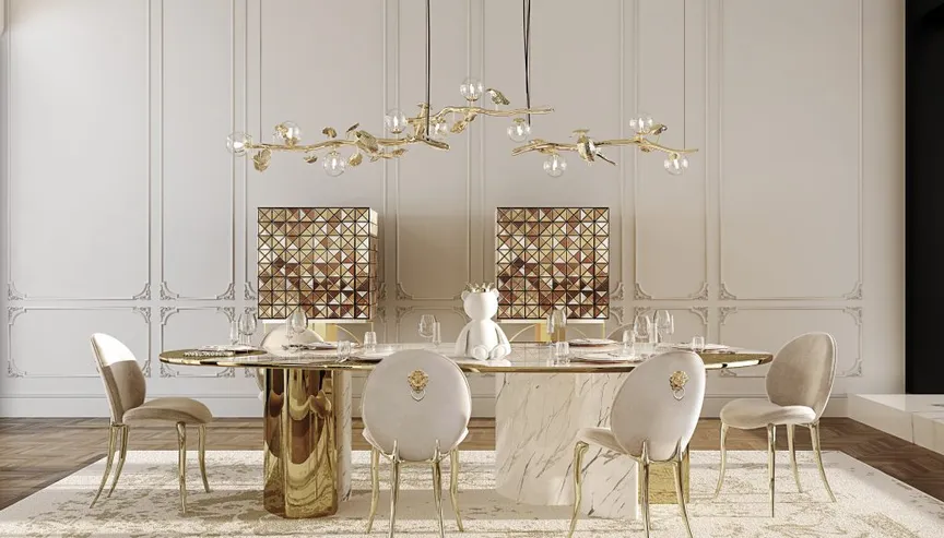 Elegant dining table ottoman palace style